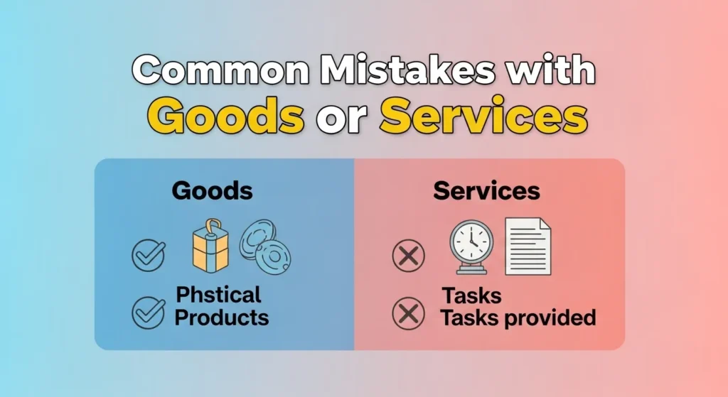 Common Mistakes with Goods or Services