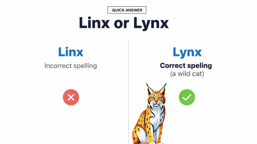 Linx or Lynx  ; Quick Answer