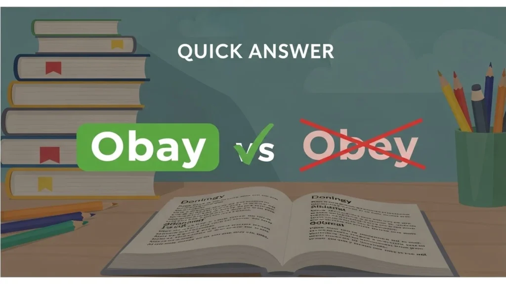 Obay or Obey    Quick Answer