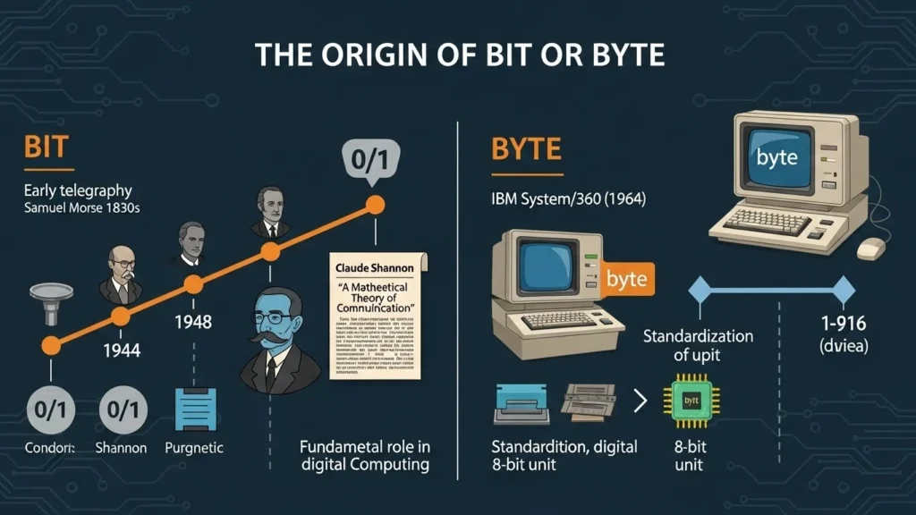 The Origin of Bit or Byte