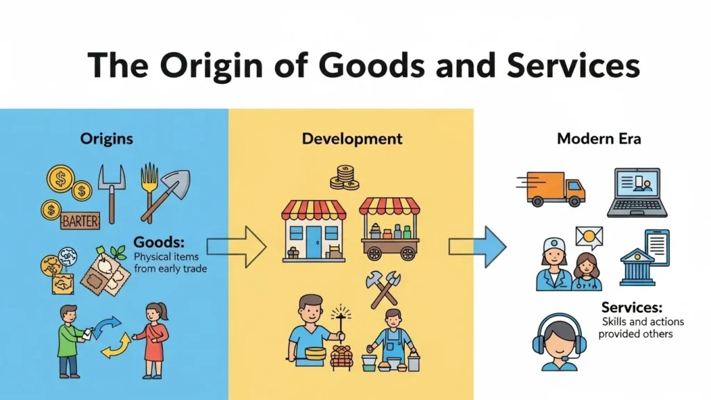 The Origin of Goods and Services