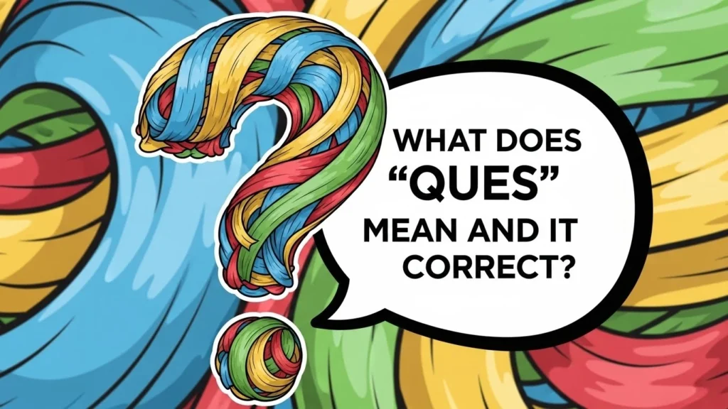 What Does Ques Mean and Is It Correct