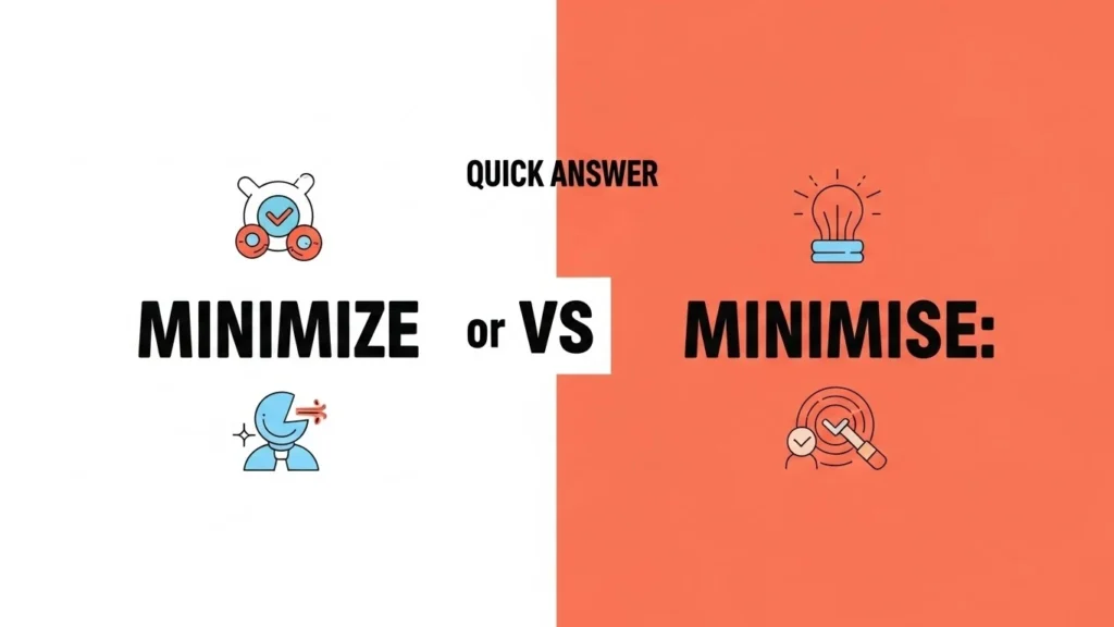 Minimize or Minimise:Quick Answer