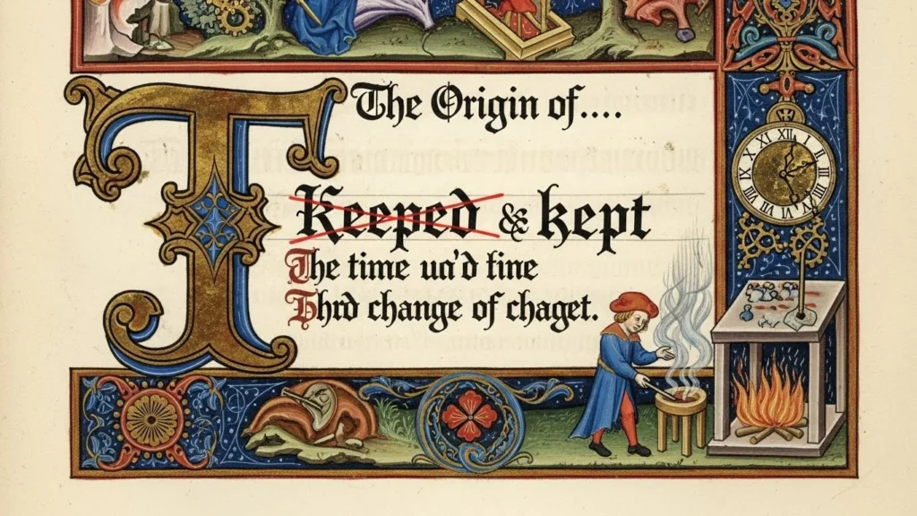 The Origin of Keeped or Kept