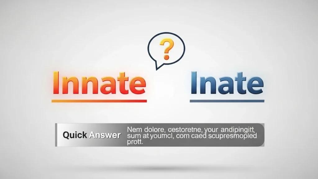 Inate or Innate:Quick Answer