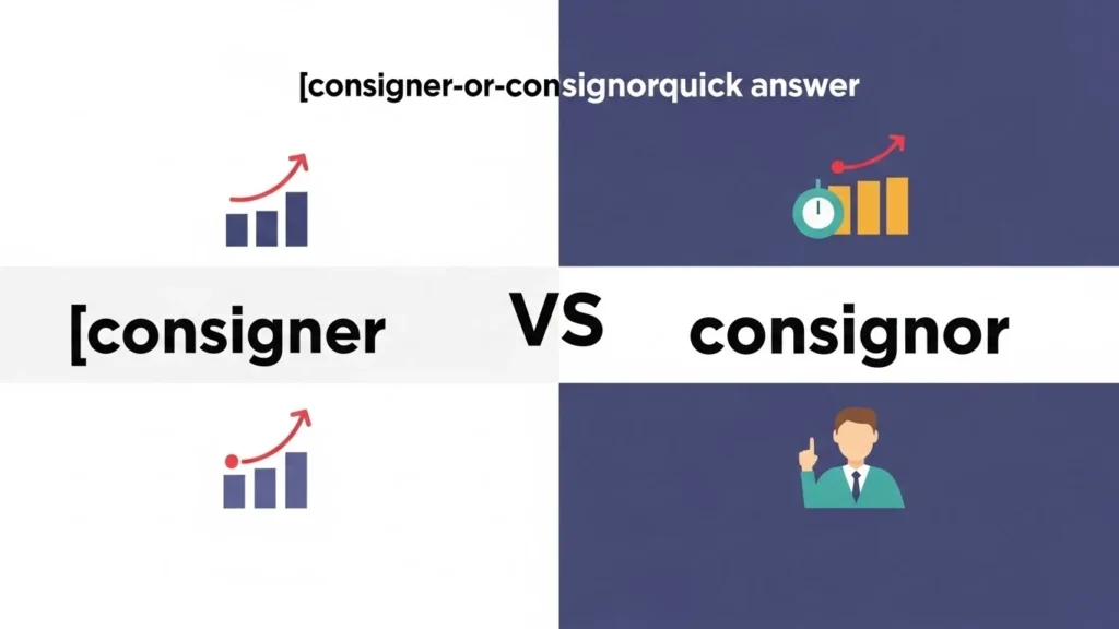 Consigner or Consignor:Quick Answer