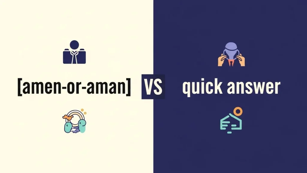 Amen or Aman:Quick Answer