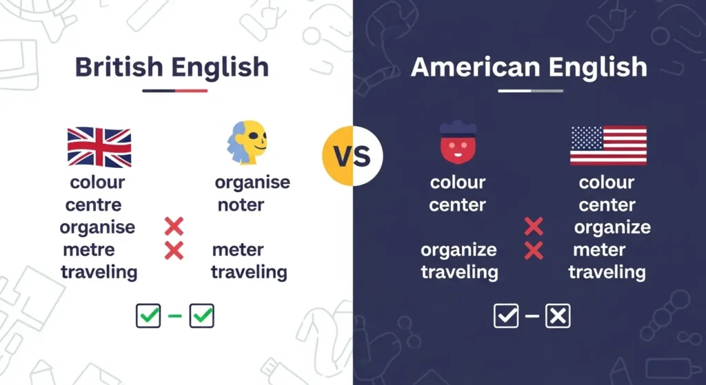 British English vs American English Spelling