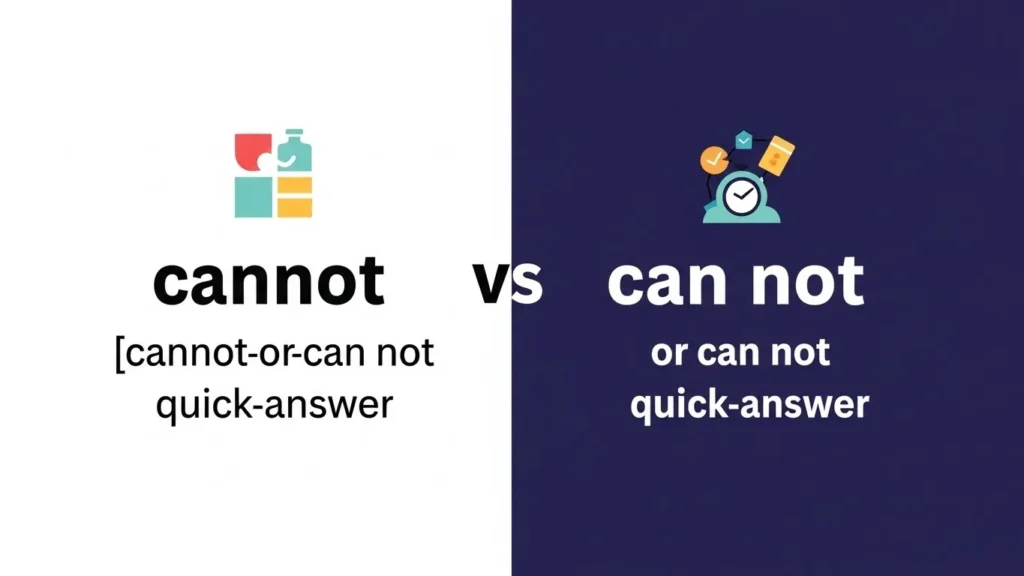 Cannot or Can Not: Quick Answer
