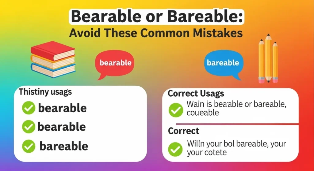 Common Mistakes with Bearable or Bareable