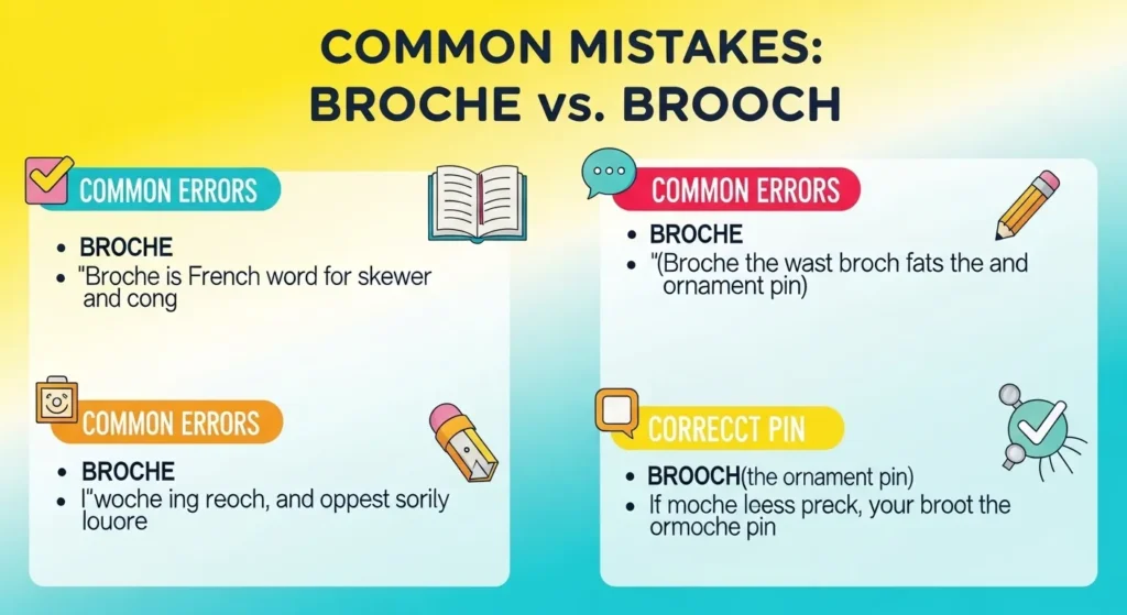 Common Mistakes with Broche or Brooch