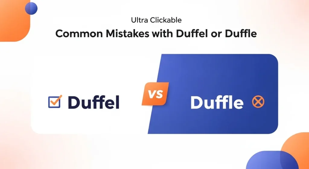 Common Mistakes with Duffel or Duffle
