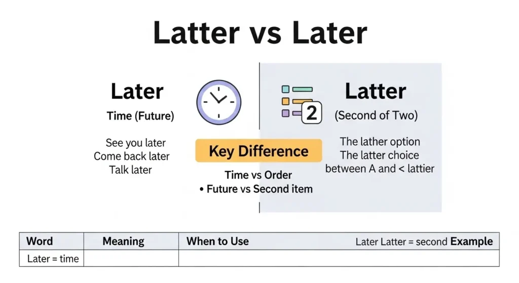 Common Mistakes with Latter or Later