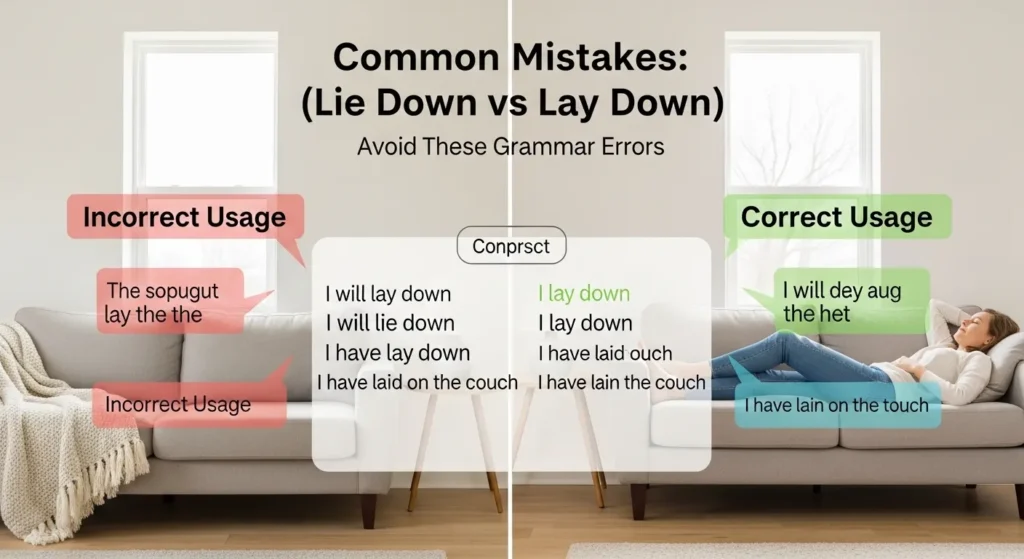 Common Mistakes with Lie Down or Lay Down