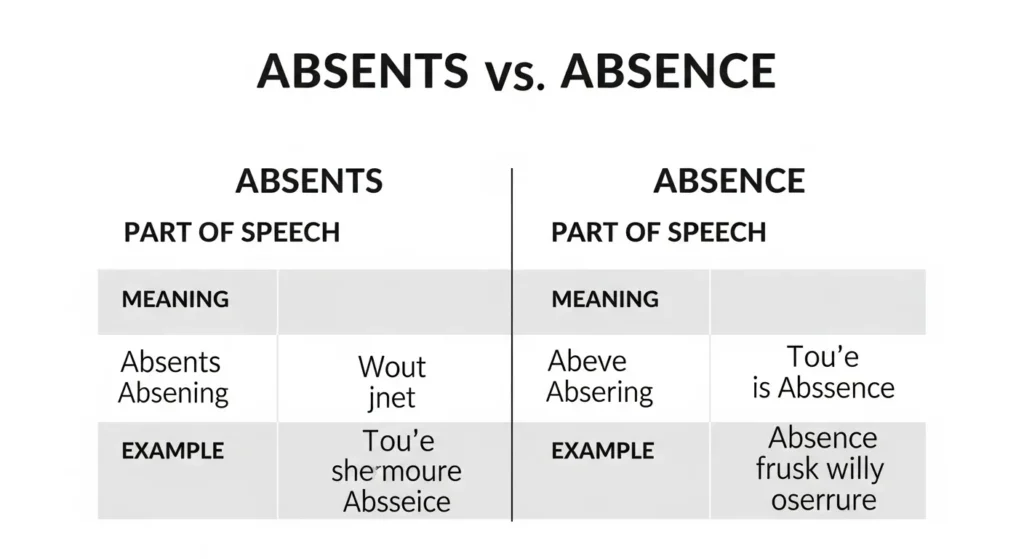 Comparison Table: Absents vs Absence