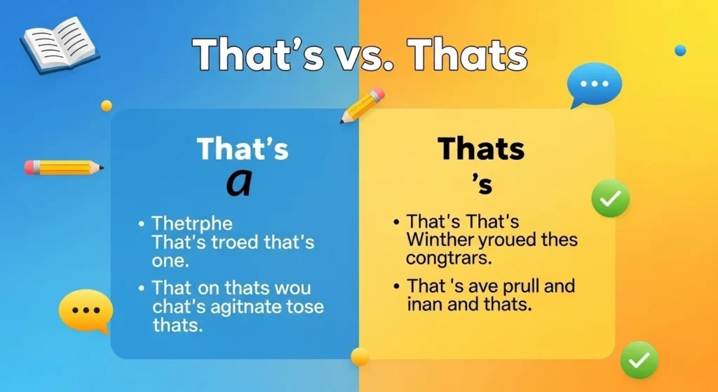 Comparison Table: Thats vs That's
