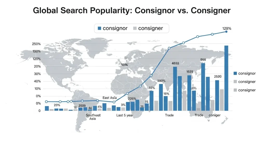 Consigner or Consignor: Google Trends & Usage Data