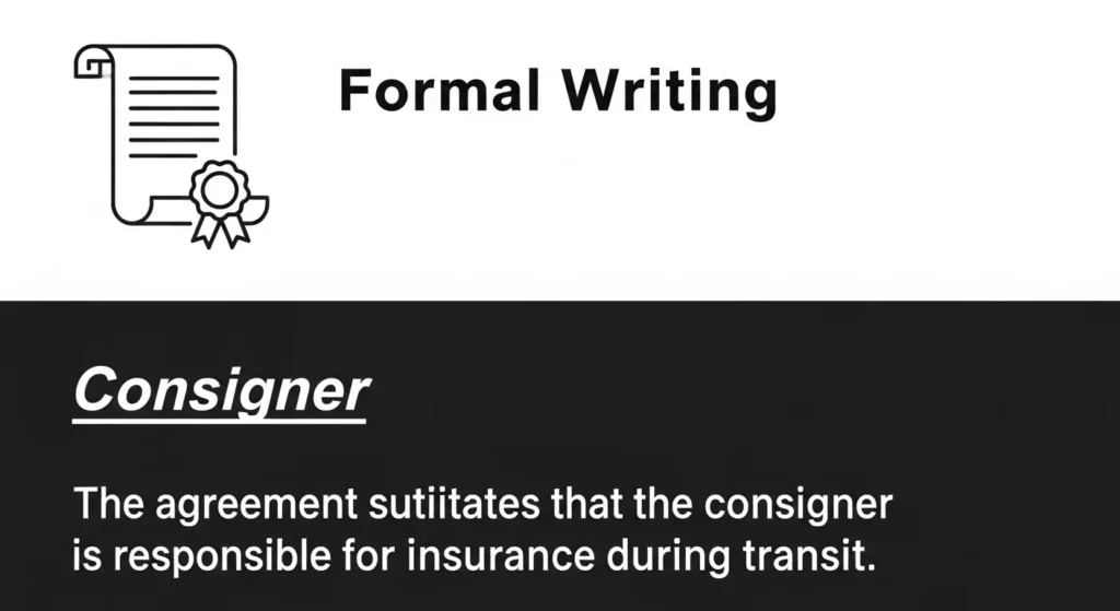 Consigner or Consignor in Everyday Examples