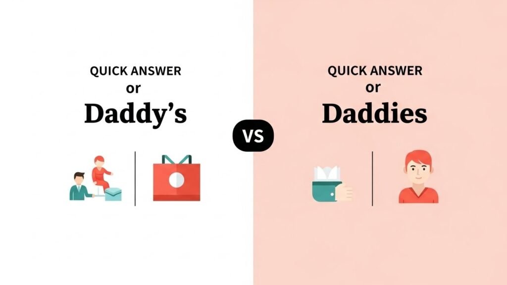 Daddy's or Daddies: Quick Answer