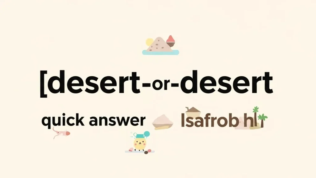 desert or dessert