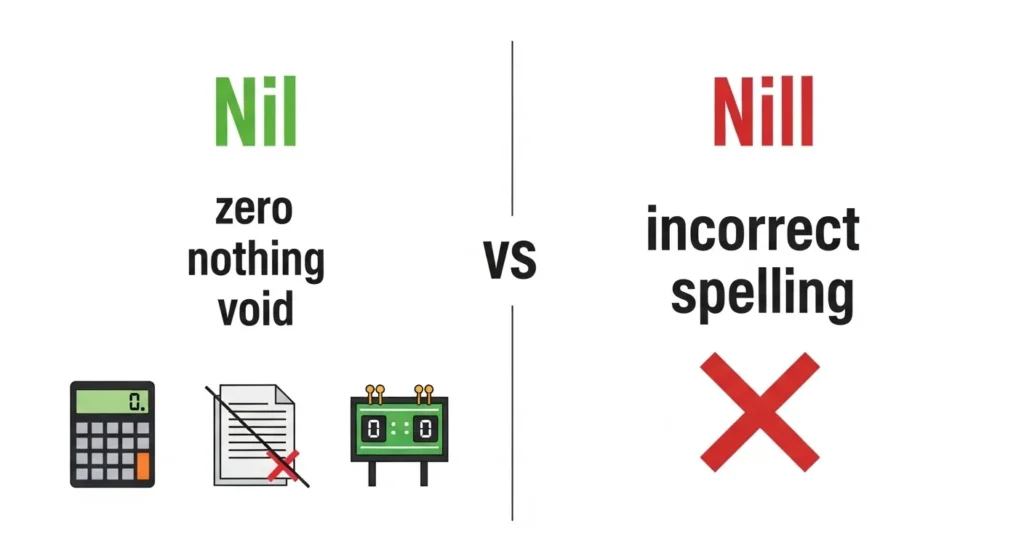 Nil vs Nill Meaning and Correct Spelling