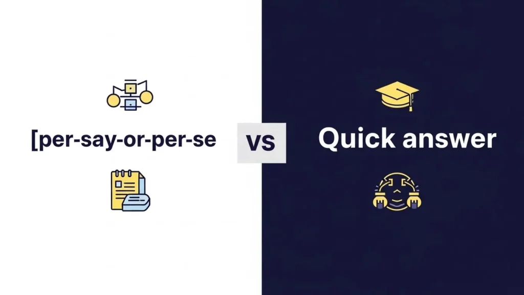 Per Say or Per Se: Quick Answer