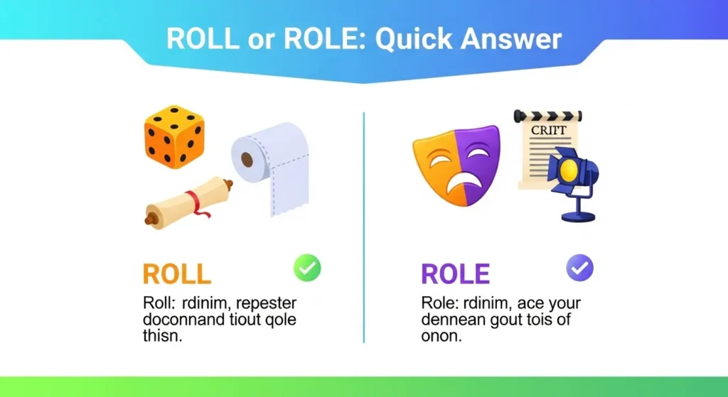Roll or Role : Quick Answer