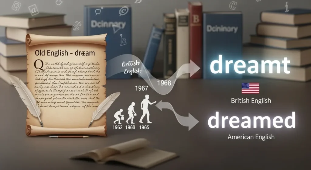 The Origin of Dreamt or Dreamed