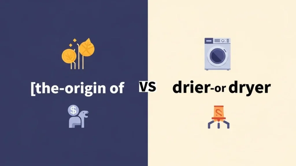 The Origin of Drier or Dryer