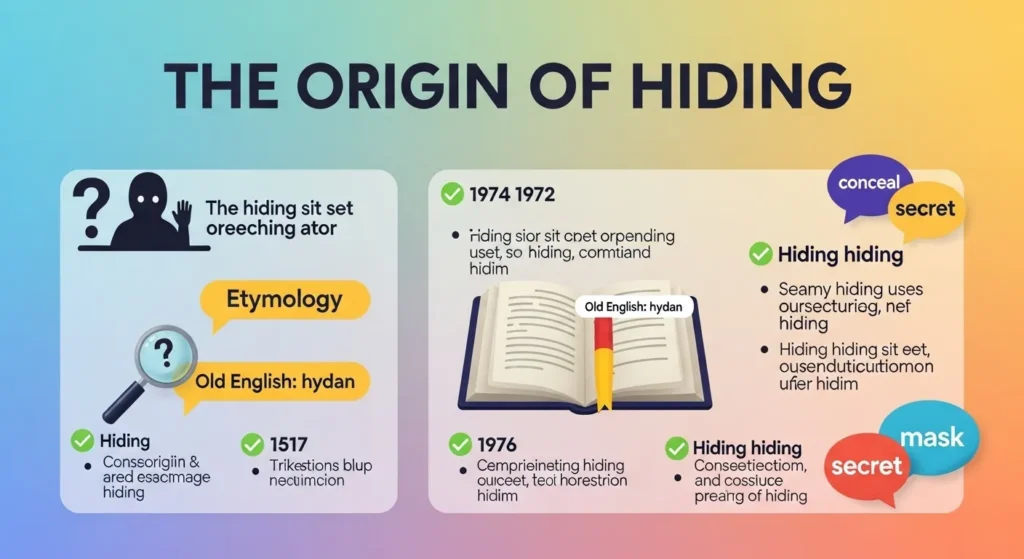 The Origin of Hidding or Hiding