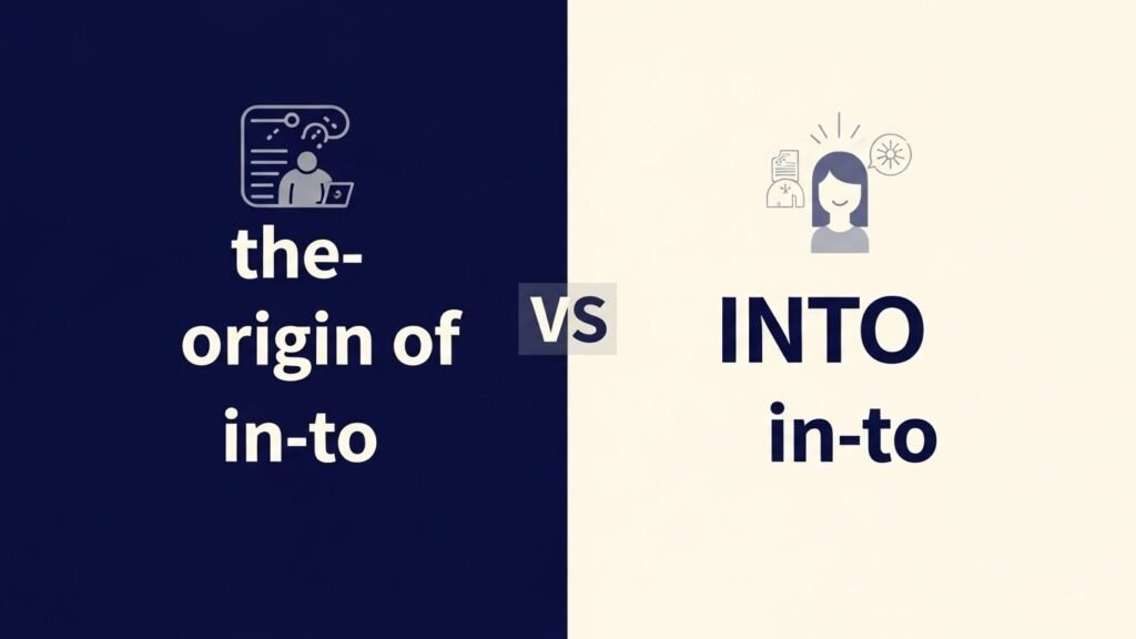 The Origin of Into or In To