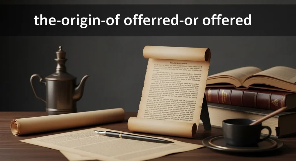The Origin of offerred or offered