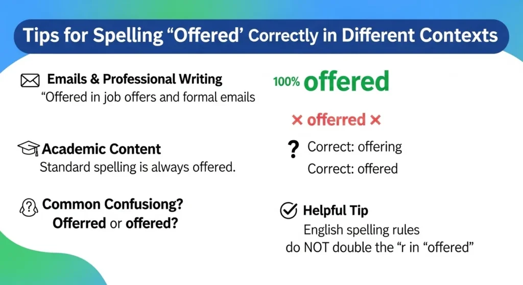Tips for Spelling Offered Correctly in Different Contexts