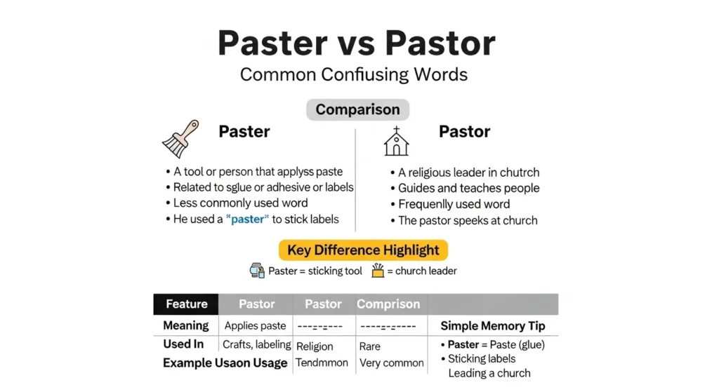 Common Mistakes with Paster or Pastor