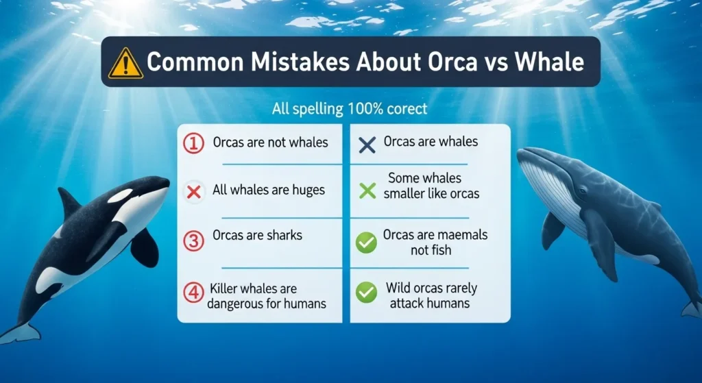 ⚠️ Common Mistakes About Orca vs Whale