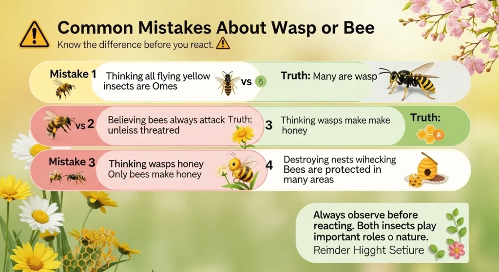 ❌ Common Mistakes About Wasp or Bee