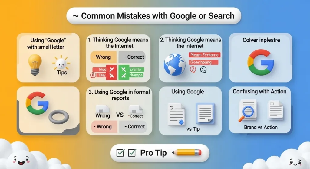 ❌ Common Mistakes with Google or Search