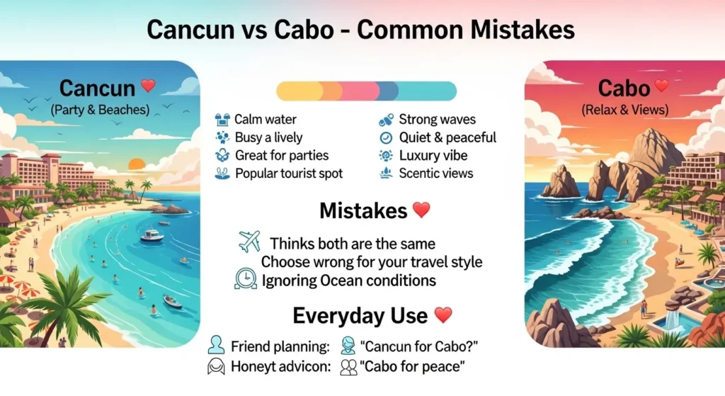 ⚠️ Common Mistakes with Cancun or Cabo