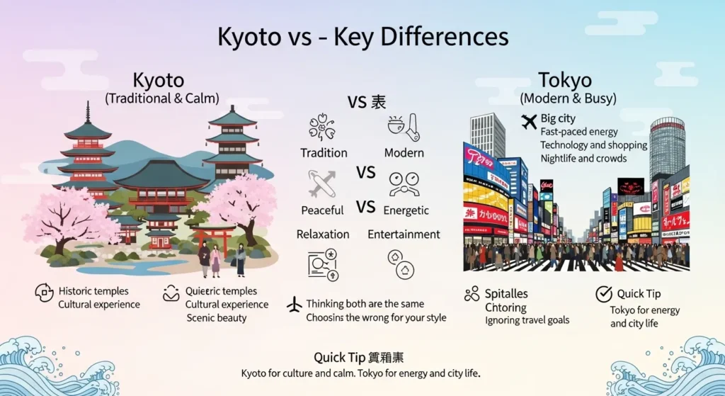 ⚠️ Common Mistakes with Kyoto or Tokyo