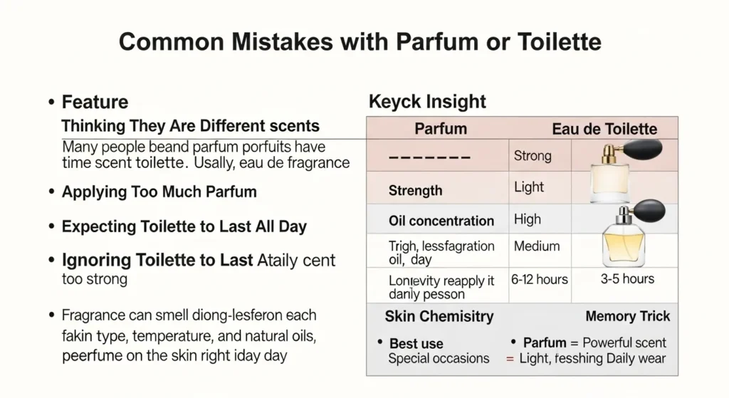 ⚠️ Common Mistakes with Parfum or Toilette