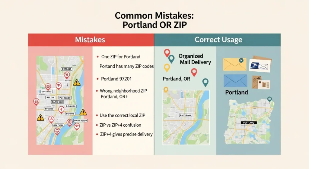 ⚠️ Common Mistakes with Portland OR ZIP