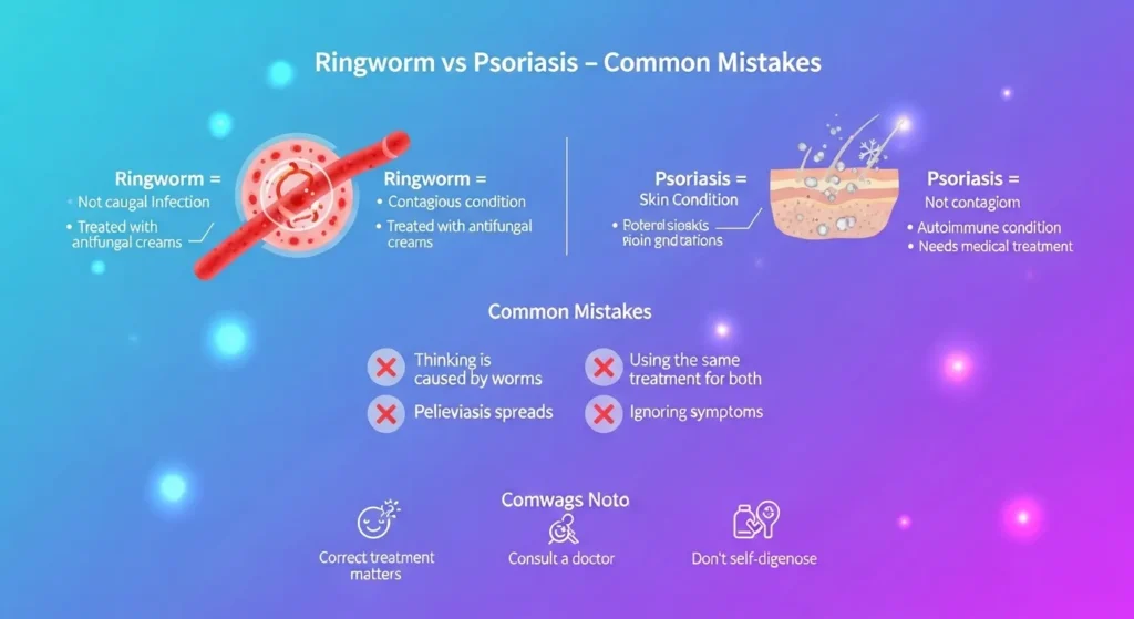 ⚠️ Common Mistakes with Ringworm or Psoriasis