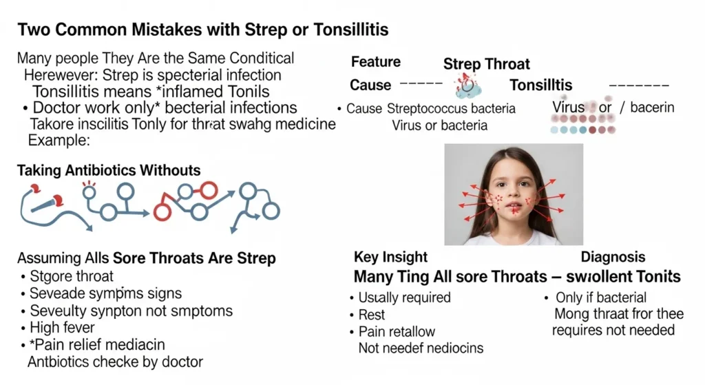 ⚠️ Common Mistakes with Strep or Tonsillitis