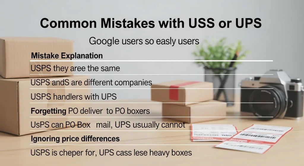 ⚠️ Common Mistakes with USPS or UPS