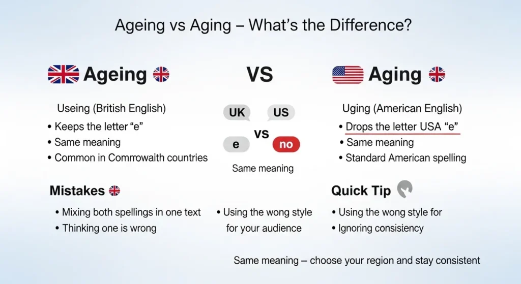 ⚠️ Common Mistakes with Ageing vs Aging