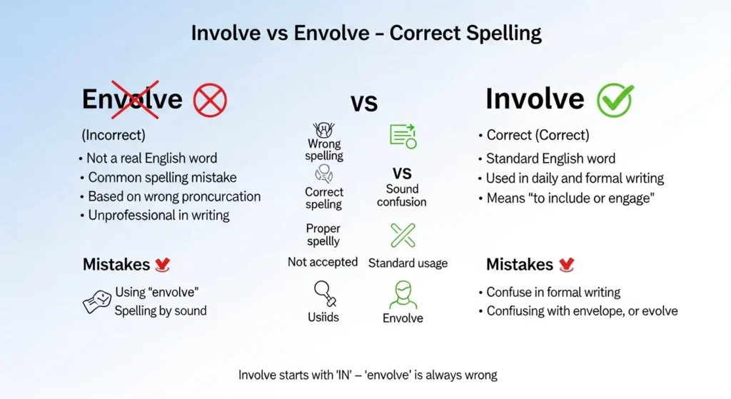 ⚠️ Common Mistakes with Involve or Envolve