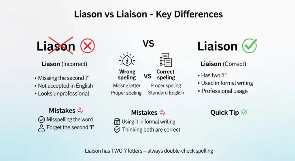 ⚠️ Common Mistakes with Liason vs Liaison