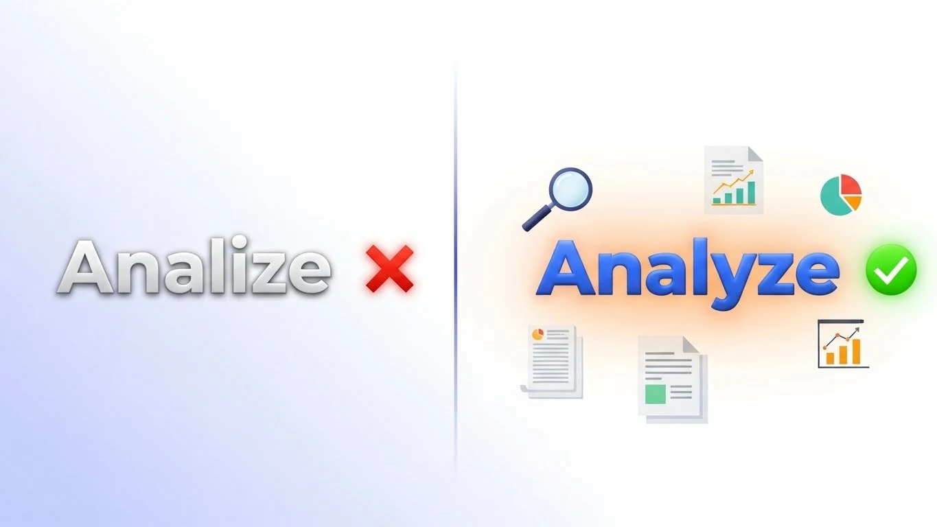 analize or analyze