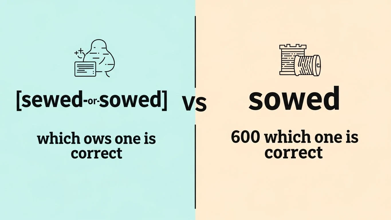 sewed or sowed