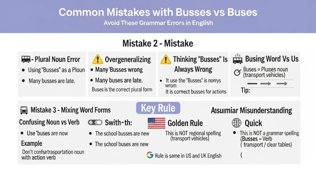 Common Mistakes with Busses or Buses